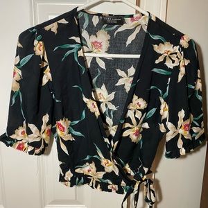 Zara Floral Cross Top.